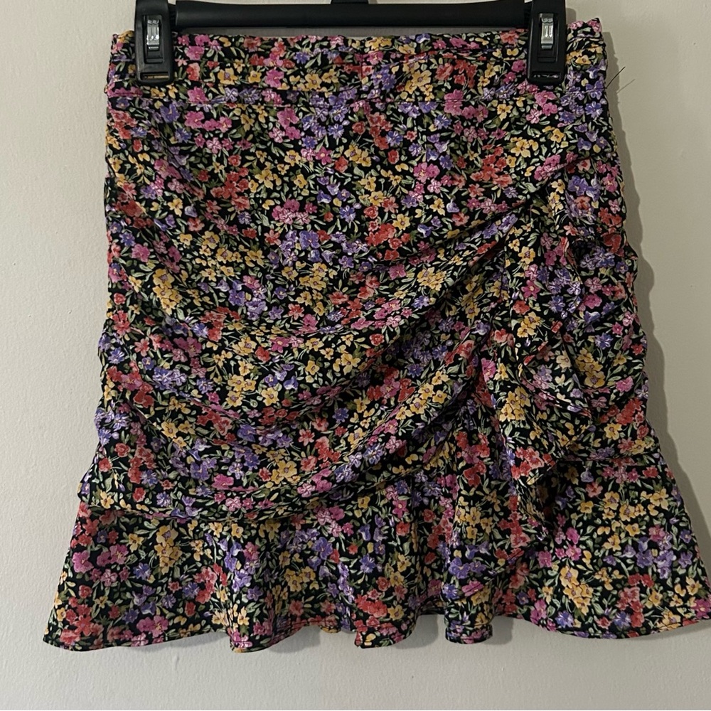 Zara Multicolor Floral Mini Skirt
